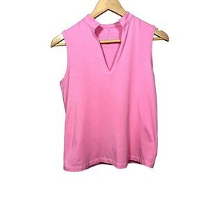ANACLARE Women's Cotton Blend Hadley Sleeveless Top Pink Size Medium